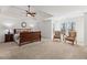 Spacious main bedroom featuring a trey ceiling, sitting area and natural light at 406 Greyfield Dr, Canton, GA 30115