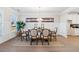 Formal dining room featuring hardwood floors, white wainscotting, and recessed lighting at 2759 Porches Ln, Dacula, GA 30019