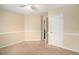 Bedroom includes chair railing and a large closet for extra storage space at 5053 Kingsbridge Pass, Powder Springs, GA 30127
