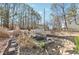 Backyard with wooded views featuring a pond and a swing at 8740 Jenkins Rd, Winston, GA 30187