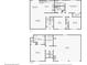 Floor plans of the home's first floor and basement at 8740 Jenkins Rd, Winston, GA 30187