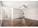 Spacious open living area with attractive hardwood floors and neutral wall colors at 2549 Greenville Way, Decatur, GA 30034