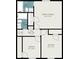 Floor plan of the upper floor shows the primary bedroom, 2 bedrooms, hall and two bathrooms at 620 Bell Se Rd, Conyers, GA 30094