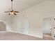 Large bedroom featuring a ceiling fan and white trim at 4249 Caveat Ct, Fairburn, GA 30213
