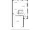 Floor plan showcasing the layout of the kitchen, living room, and garage at 2625 Draw Dr, Marietta, GA 30066