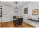 Bright dining area with hardwood floors, and stylish lighting at 1111 Briarcliff Ne Pl # 2, Atlanta, GA 30306