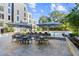 Inviting patio area featuring dining sets, umbrellas, and lounge chairs near the pool, perfect for outdoor enjoyment at 775 Juniper Ne St # 111, Atlanta, GA 30308