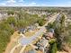 Scenic aerial view of a residential neighborhood featuring well-maintained homes and lush greenery at 1439 Mill Pointe Ct, Lawrenceville, GA 30043