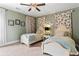 Charming bedroom with two twin beds, matching decor and soft carpet at 108 Summer Breeze Ln, Canton, GA 30114