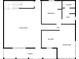 Floorplan layout of the first story of the home; living room, kitchen, porch, bedroom, and laundry at 613 Rock Springs Pass, Dallas, GA 30157