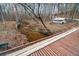 Tranquil stream runs underneath a bridge in a wooded landscape, showcasing natural beauty at 613 Rock Springs Pass, Dallas, GA 30157