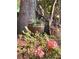 Beautiful backyard garden scene with owl perched in the trees at 1175 Kingsley Ne Cir, Atlanta, GA 30324