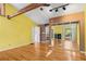Bedroom features hardwood floors, a fireplace and large mirrored closets at 1175 Kingsley Ne Cir, Atlanta, GA 30324