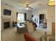 Cozy living room featuring a fireplace, neutral paint, and furniture at 585 Mcwilliams Se Rd # 2602, Atlanta, GA 30315