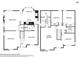 Detailed floor plan showcasing the layout of the home, including living spaces, bedrooms, and kitchen at 1056 Shadow Lake Dr, Lithonia, GA 30058