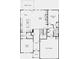 Detailed first-floor plan showcasing the kitchen, dining, living areas, and two-car garage at 1456 Auburn Glen Rd, Dacula, GA 30019