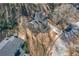 Aerial view of the house showcasing its location in a neighborhood with mature trees at 2111 Glenwood Downs Dr, Decatur, GA 30035
