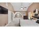 Comfortable and spacious main bedroom with a vaulted ceiling, lots of closet space, and lots of natural light at 106 Dustin Dr, Stockbridge, GA 30281