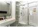 Contemporary bathroom with a glass-enclosed shower and a modern sink at 32 Peachtree Nw St # 1105, Atlanta, GA 30303