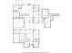 Overall floor plan featuring the basement, main level, and second story dimensions for various rooms at 635 Piping Rock Pt, Lawrenceville, GA 30043