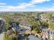 An aerial view of a residential area, with a line of townhomes at 1211 Comet View Se Trl, Smyrna, GA 30082