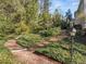 Brick pathway with green ground cover and mature plantings winding up to a house exterior at 3200 Wood Valley Nw Rd, Atlanta, GA 30327