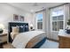 Bright bedroom with large windows, a cozy bed, and neutral decor at 315 Chiswick Cir # 38, Alpharetta, GA 30009