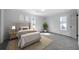 Bright bedroom with carpet, two windows, and neutral decor at 3185 Delhi Dr, Powder Springs, GA 30127