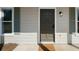 Close-up of home's front door with a window at 3185 Delhi Dr, Powder Springs, GA 30127