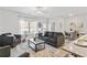Spacious living area with a comfortable sofa, dining table, and natural light at 7015 Old Bridge Ln, Conyers, GA 30013
