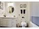 Bathroom with a toilet, vanity and a shower-tub combo with modern fixtures at 625 Piedmont Ne Ave # 3028, Atlanta, GA 30308