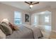 Bedroom with neutral walls, a ceiling fan, and two windows with window treatments at 1748 Alvarado Sw Ter, Atlanta, GA 30310