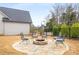 Outdoor fire pit area with seating and a well-manicured lawn at 5229 Noble Village Way, Lilburn, GA 30047