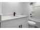 Renovated bathroom with white vanity, matte black faucet, and shower-tub combination at 6276 Willowbrook Dr, Riverdale, GA 30296