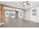 Open-concept living room and kitchen with a seamless flow and modern finishes, perfect for entertaining at 884 N Eugenia Nw Pl, Atlanta, GA 30318