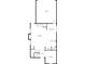 First floor plan featuring a living room, kitchen, dining area, laundry, and bedroom at 185 Stayman Park, Fayetteville, GA 30215