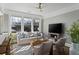 Sun-filled living room with a comfortable sofa, stylish furniture, and expansive windows at 301 10Th Ne St # 15, Atlanta, GA 30309