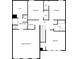 Second floor layout featuring four bedrooms, three bathrooms, walk-in closets, and a central hall at 1260 Brookstone Cir, Conyers, GA 30012