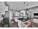 Modern kitchen featuring granite countertops, stainless steel appliances, and pendant lighting at 340 Willow Crescent Way, Johns Creek, GA 30022