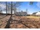Large grassy backyard featuring mature trees, grass, and a fenced perimeter at 923 Wexford Way, Auburn, GA 30011