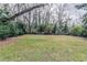 Large backyard with grass and shrubbery, offering a private and serene outdoor space at 1826 Meadowglades Dr, Decatur, GA 30035