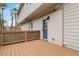 Cozy back deck with stained wood and lattice railing, perfect for outdoor relaxation at 2206 Loring Ct, Decatur, GA 30032