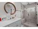 Inviting bathroom with double sinks, lots of counter space, and a luxurious shower at 495 Woodlawn Ave, Atlanta, GA 30318