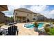 Backyard featuring a pool, patio, and landscaped greenery at 5160 Meridian Pass, Cumming, GA 30028