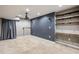 Comfortable room with custom shelving, curtains, and carpet flooring at 2715 Kaley Nw Ln, Kennesaw, GA 30152