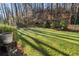 Lush green backyard with manicured lawn and mature trees, ideal for outdoor activities at 3258 Teton Se Dr, Atlanta, GA 30339