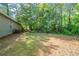 Green backyard with the house exterior visible at 5500 Marbut Forest Way, Lithonia, GA 30058