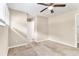 Bedroom offering carpet, ceiling fan, and view to hallway and window at 1145 Canal St, Decatur, GA 30032