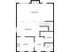Downstairs floor plan featuring a living room, dining area, kitchen, laundry room, foyer, and WC at 1444 Twin Branches Se Cir, Marietta, GA 30067