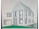 Architectural rendering showcases a modern home design with large windows, a garage, and sleek lines at 1780 Williams Cir, Cumming, GA 30041